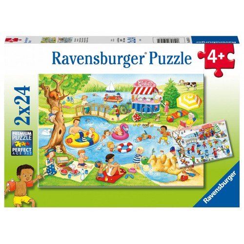 Ravensburger (5057) Swimming at the Lake 2x24 pieces - 4005556050574 - CrystalLotus.eu