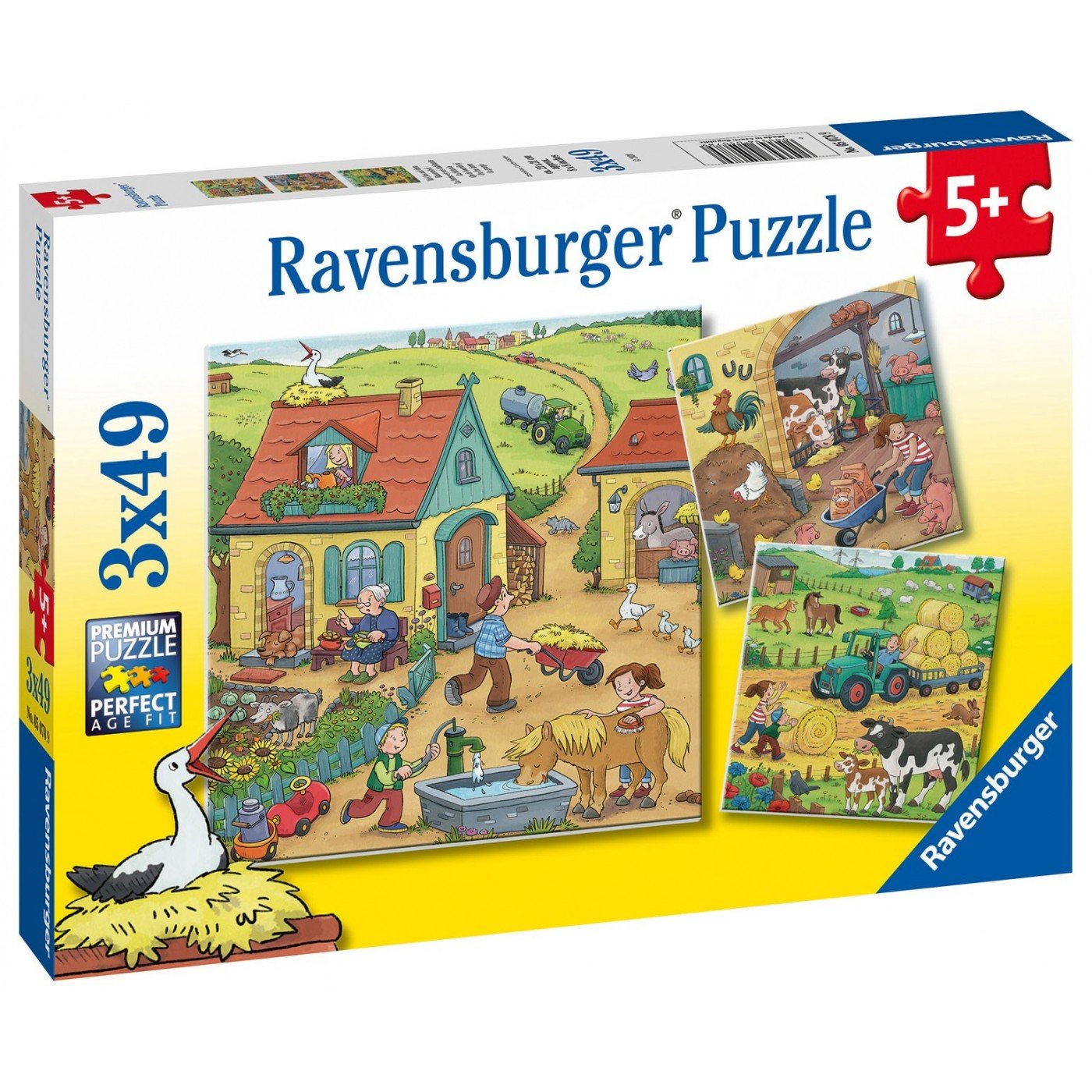 Ravensburger (5078) Puzzle 3X49 Pieces Farm - 4005556050789 - CrystalLotus.eu