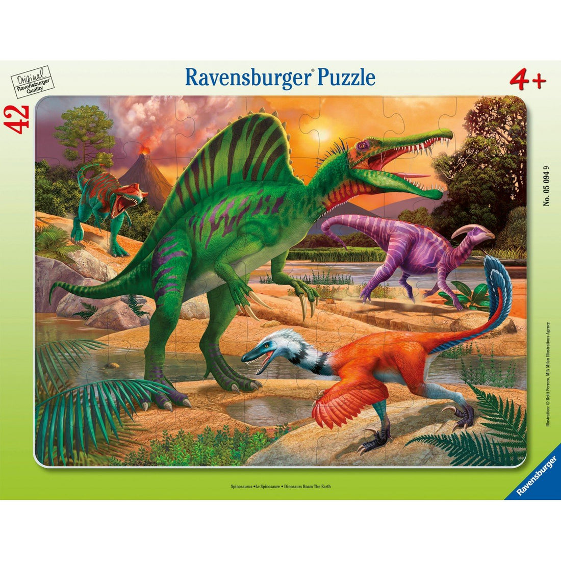 Ravensburger (5094) 42 Pcs Frame Puzzle Spinosaurus - 4005556050949 - CrystalLotus.eu