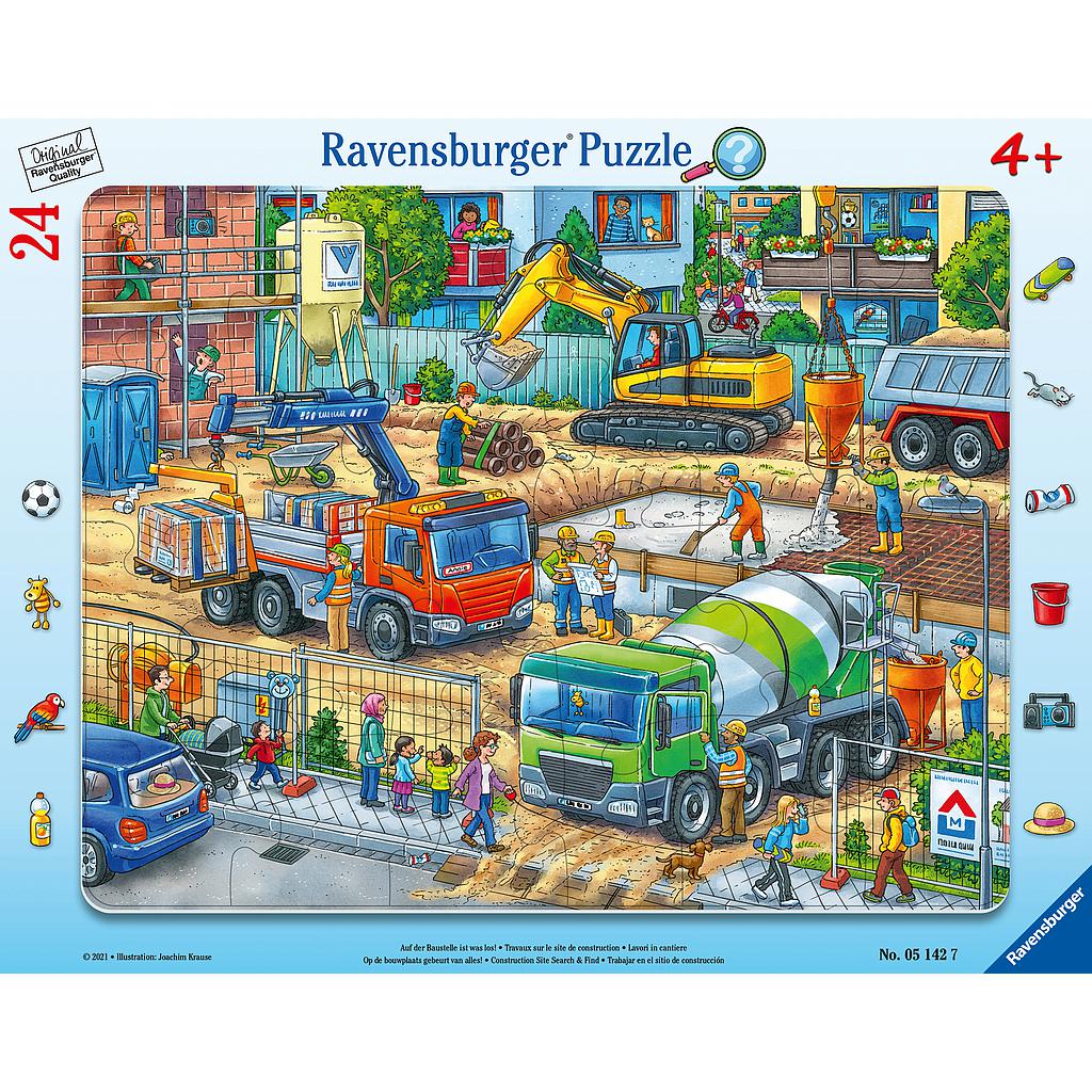 Ravensburger (5142) Puzzle - Construction Site - 24 piece - 4005556051427 - CrystalLotus.eu