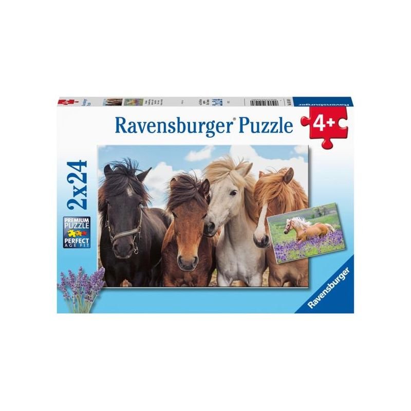 Ravensburger (5148) Puzzle - Horses - 24 and 24 piece - 4005556051489 - CrystalLotus.eu