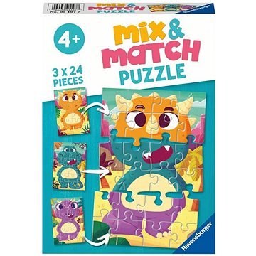 Ravensburger (5197) Mix and Match Puzzles - Dinosaurs 3x24pc - 4005556051977 - CrystalLotus.eu