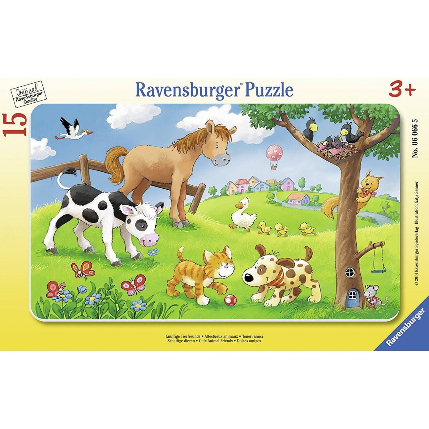 Ravensburger (6066) 15 Pcs Frame Puzzle Cute Animal Friends - 4005556060665 - CrystalLotus.eu