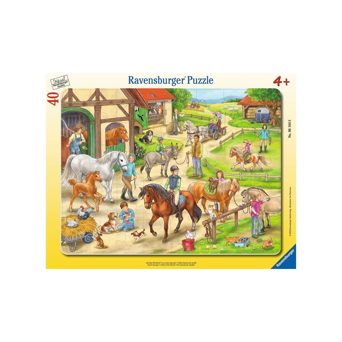 Ravensburger (6164) 40 Pcs Frame Puzzle Horse Farm - 4005556061648 - CrystalLotus.eu