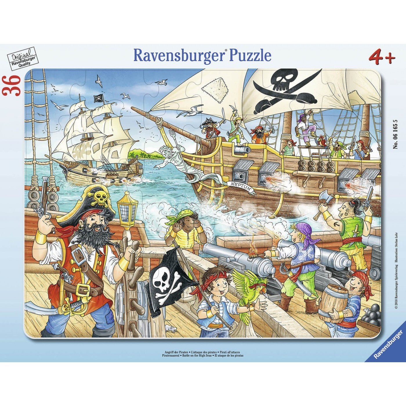 Ravensburger (6165) 36 Pcs Frame Puzzle Pirates - 4005556061655 - CrystalLotus.eu