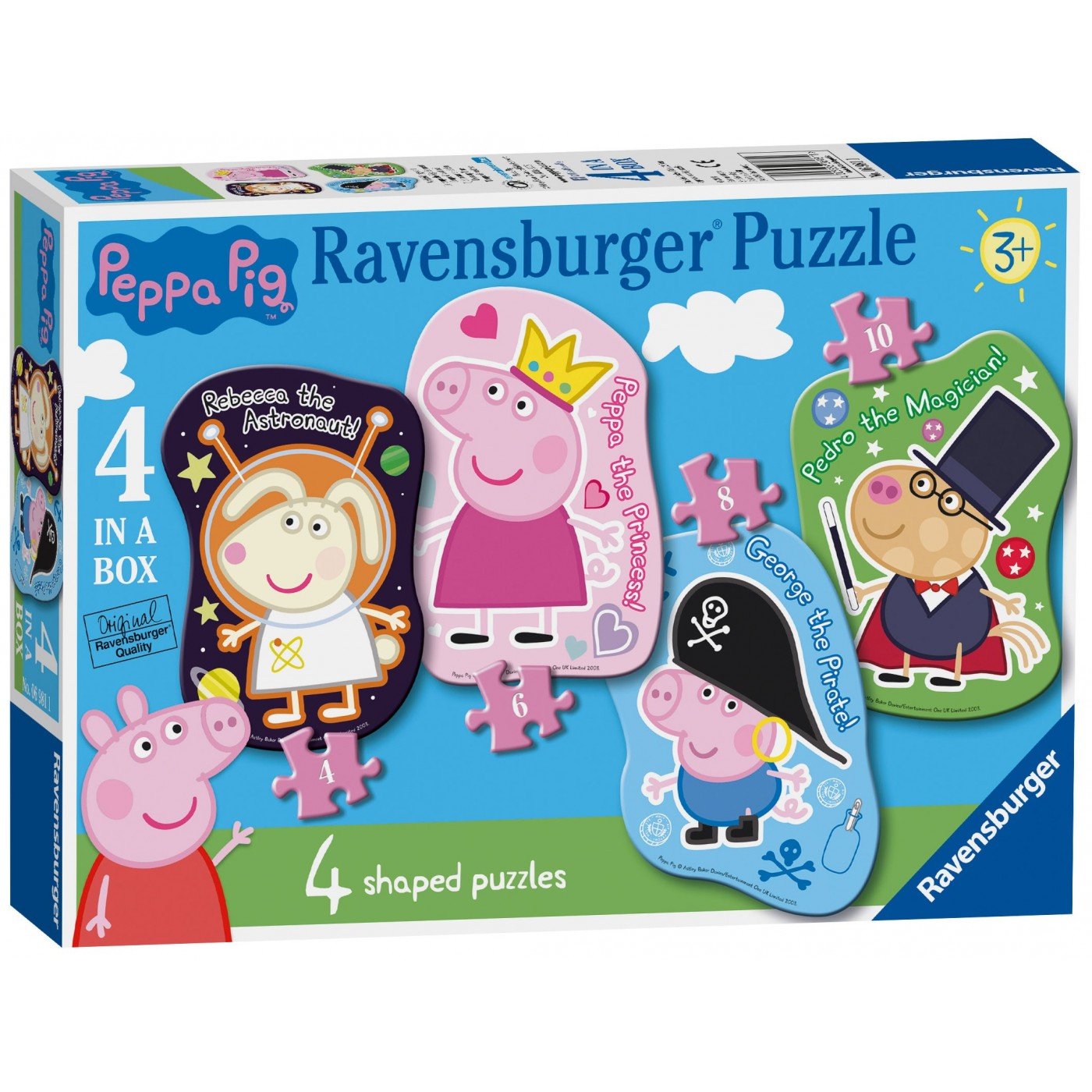 Ravensburger (6981) Peppa Pig 4 Shaped Jigsaw Puzzles - 4005556069811 - CrystalLotus.eu