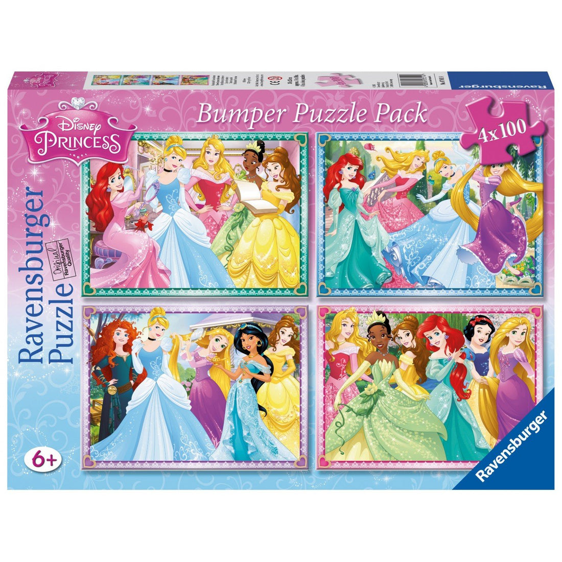 Ravensburger (7011) 4X100 Pcs Puzzles Princess - 4005556070114 - CrystalLotus.eu