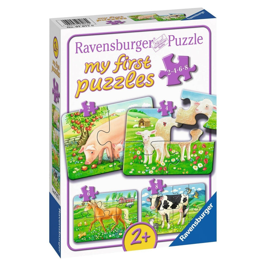 Ravensburger (7077) My First Puzzles 2/4/6/8 Pcs Favourite Animals - 4005556070770 - CrystalLotus.eu