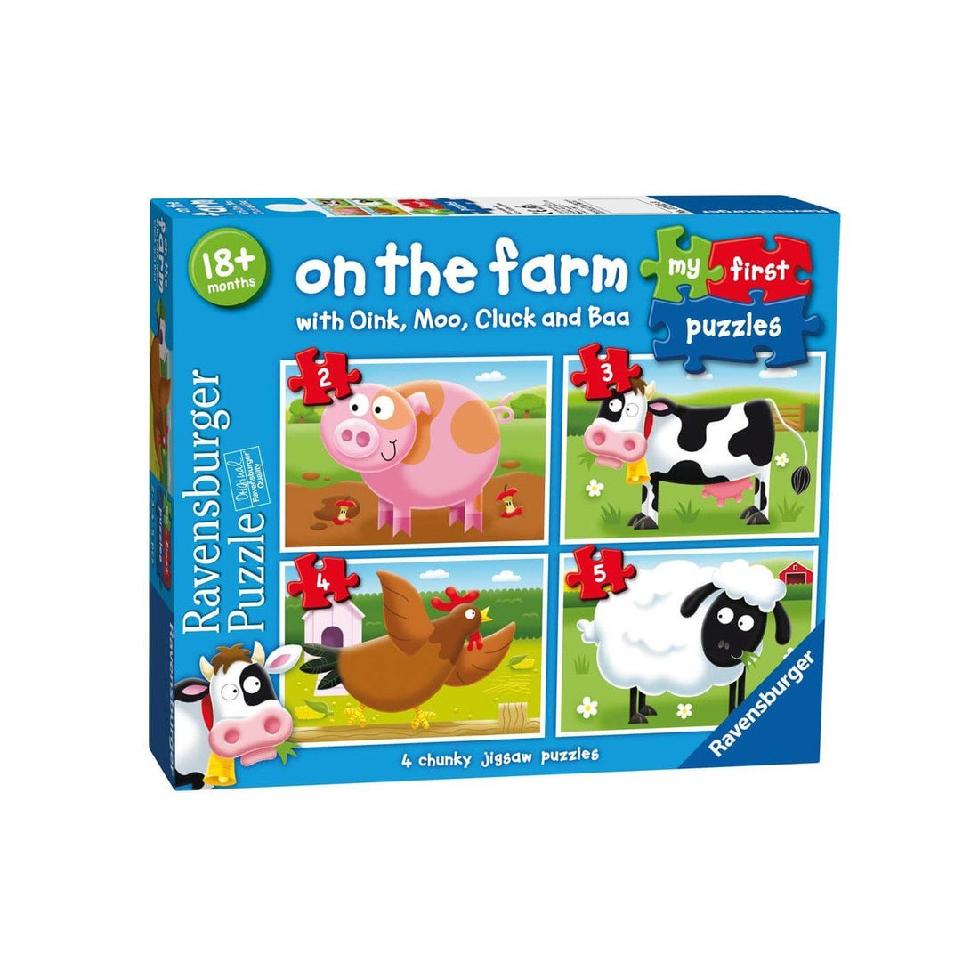 Ravensburger (7302) My First Puzzle On the Farm 2, 3, 4 &amp; 5pc - 4005556073023 - CrystalLotus.eu