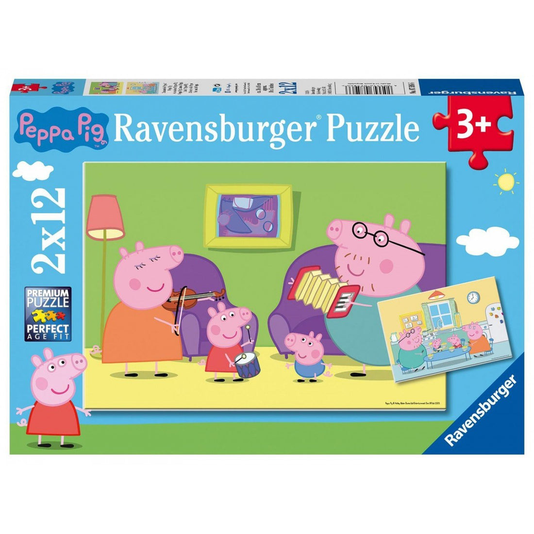 Ravensburger (7596) 2x12 Pcs Puzzle Peppa the Pig - 4005556075966 - CrystalLotus.eu