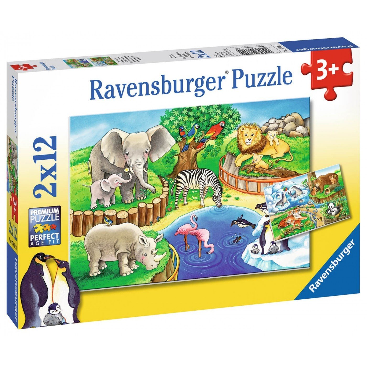 Ravensburger (7602) 2X12 Pcs Puzzle Zoo - 4005556076024 - CrystalLotus.eu