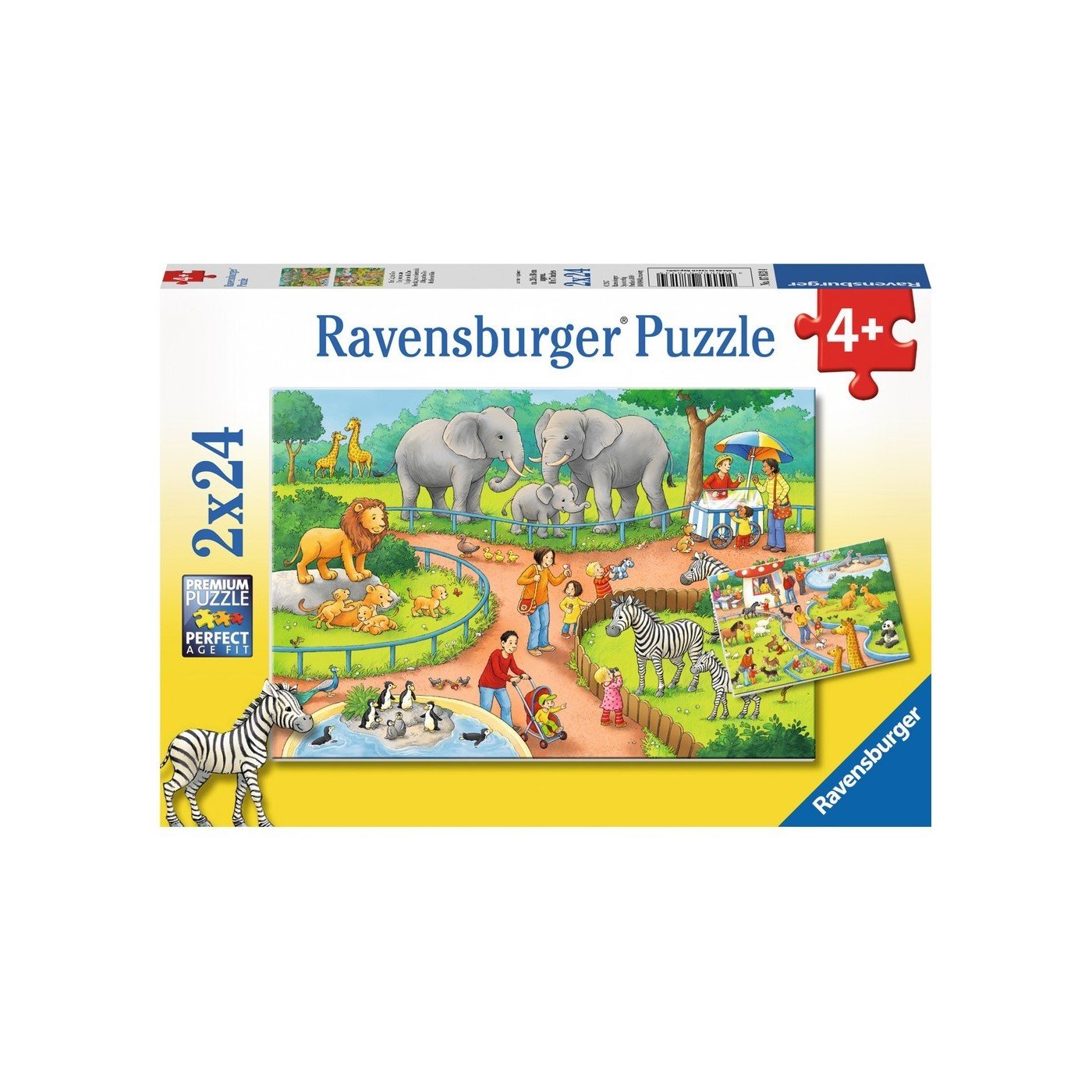 Ravensburger (7813) A Day At The Zoo, 2X24pc Puzzle - 4005556078134 - CrystalLotus.eu