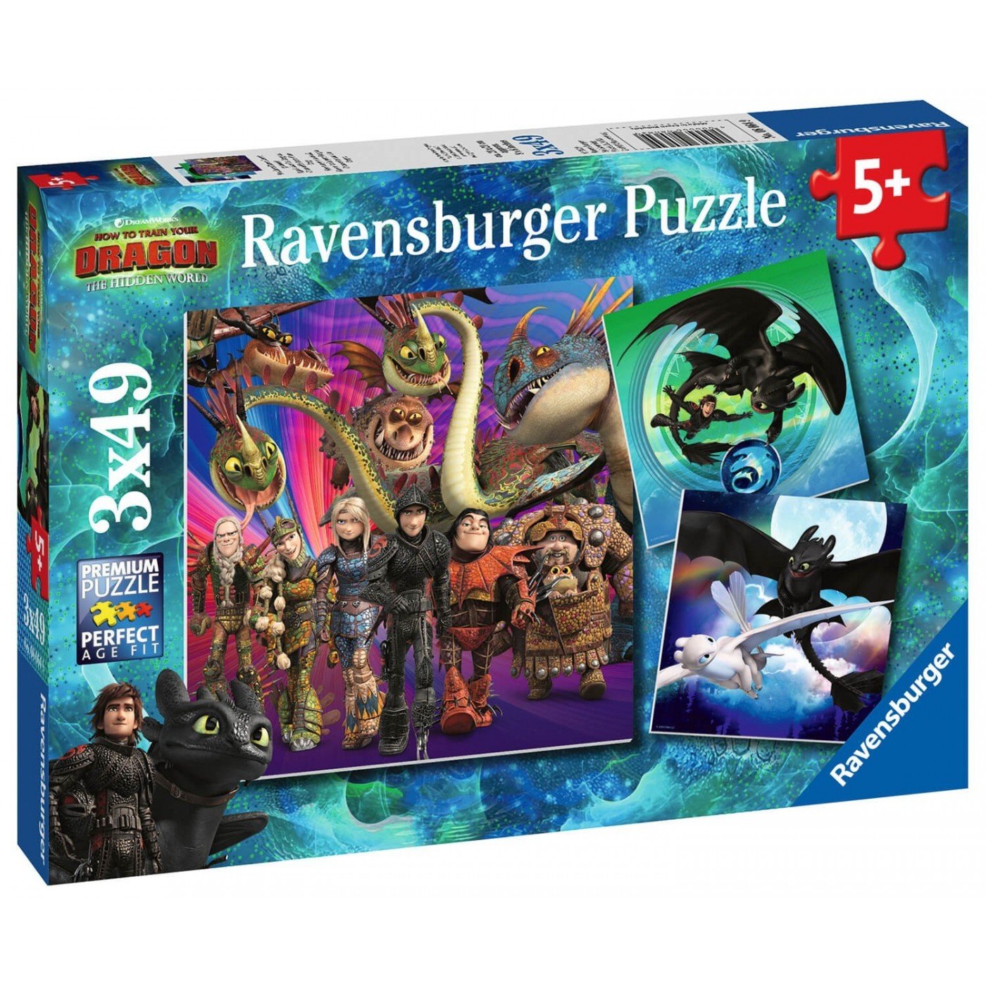 Ravensburger (8064) 3X49 Pcs Dragons - 4005556080649 - CrystalLotus.eu