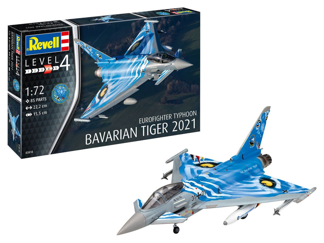 Revell 03818 Eurofighter Typhoon &quot;The Bavarian Tiger 2021&quot; - 4009803003818 - CrystalLotus.eu