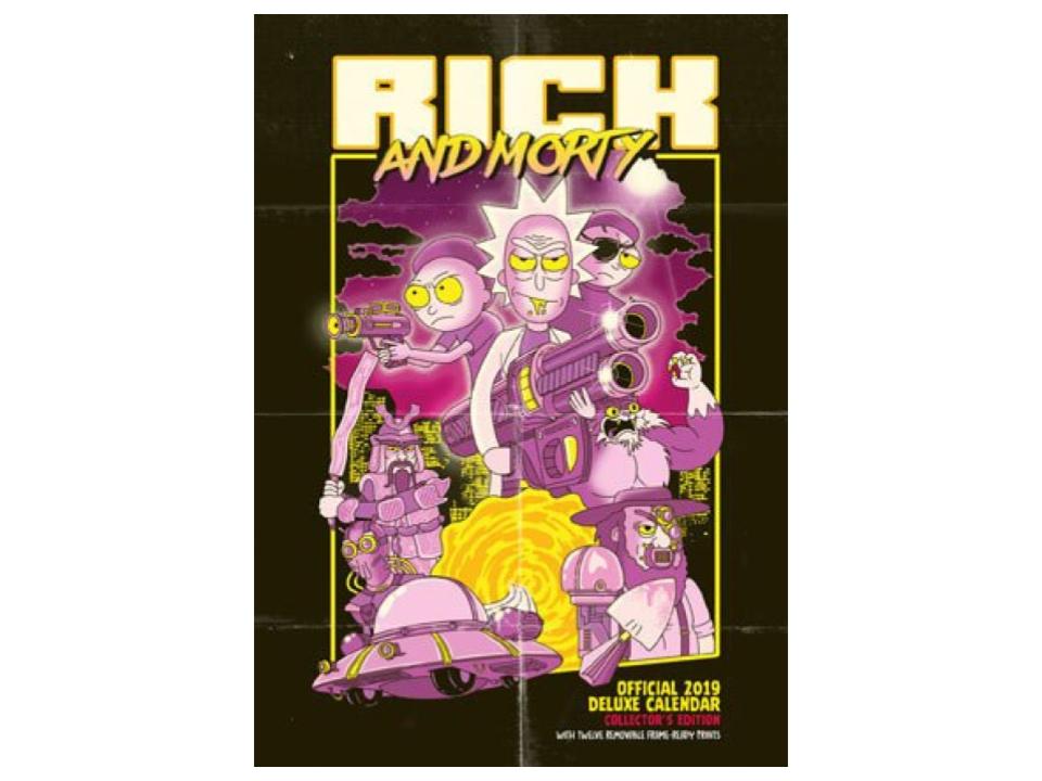 Rick &amp; Morty Deluxe A3 Calendar 2019 English Version* - 9781785498633 - CrystalLotus.eu