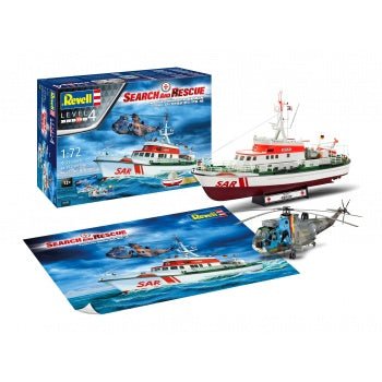 SAR Set - DGzRS BERLIN + Westland SeaKing Mk.41 (1:72) - 4009803056838 - CrystalLotus.eu