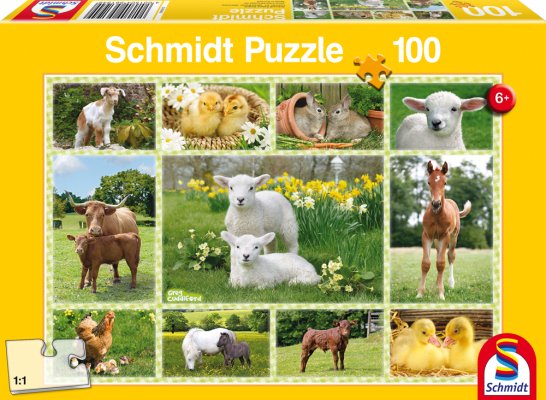 Schmidt 56194 Baby Farm Animals 100 pcs - 4001504561949 - CrystalLotus.eu