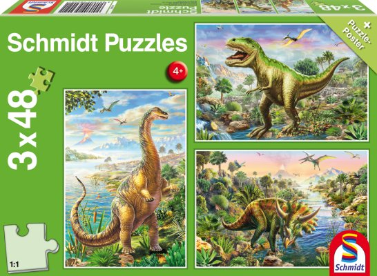 Schmidt 56202 Dinosaur Adventures 3x48 pcs - 4001504562021 - CrystalLotus.eu