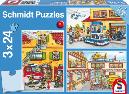 Schmidt 56215 Fire brigade and police 3x24 pcs - 4001504562151 - CrystalLotus.eu