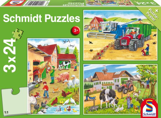 Schmidt 56216 On the farm 3x24 pcs - 4001504562168 - CrystalLotus.eu
