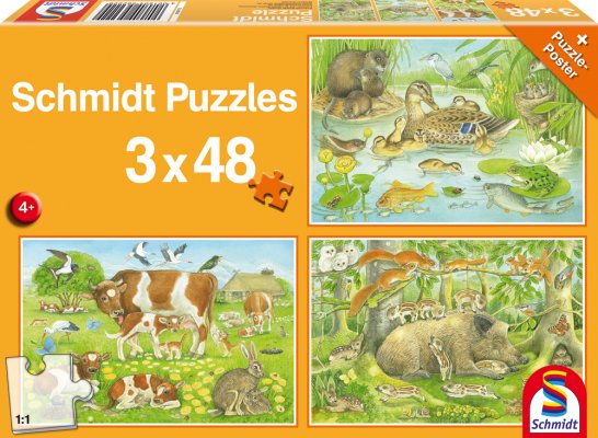 Schmidt 56222 Animal family 3x48 pcs - 4001504562229 - CrystalLotus.eu