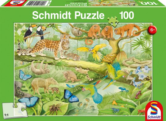 Schmidt 56250 Animals in the Jungle 100 pcs - 4001504562502 - CrystalLotus.eu