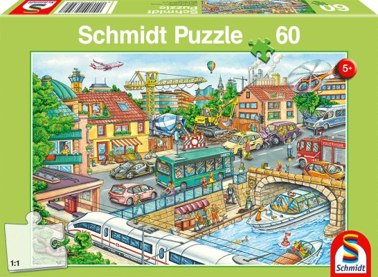 Schmidt 56309 Vehicles and Traffic 60 pcs - 4001504563097 - CrystalLotus.eu