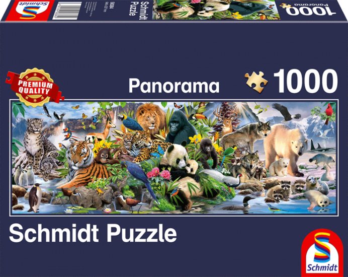 Schmidt 58384 Colorful animal kingdom Panorama 1000 pcs - 4001504583842 - CrystalLotus.eu