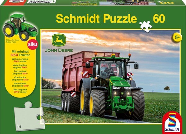 Schmidt Spiele 56043 "John Deere Tractor 8370R" 60 pcs - 4001504560430 - CrystalLotus.eu