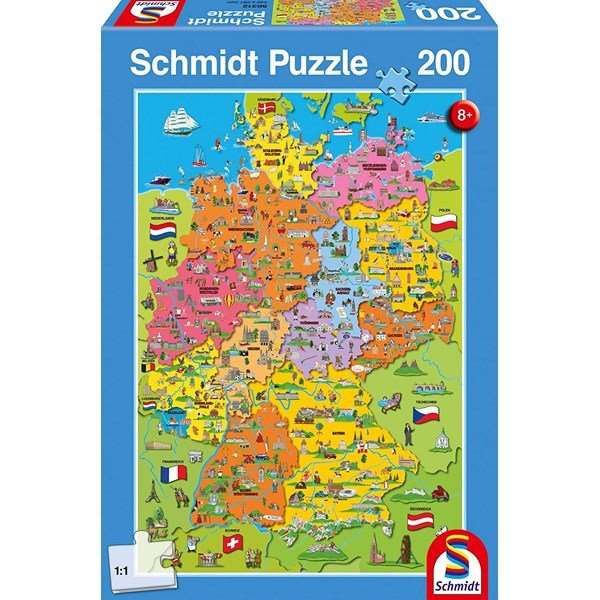 Schmidt Spiele 56312 "Map of Germany with Pictures" 200 pcs - 4001504563127 - CrystalLotus.eu