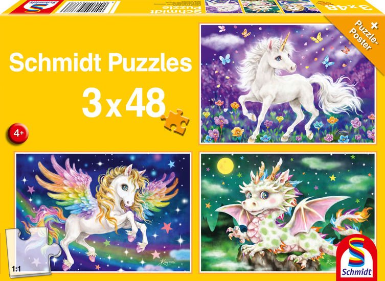 Schmidt Spiele 56377 Mythical creatures, 3x48 pcs - 4001504563776 - CrystalLotus.eu