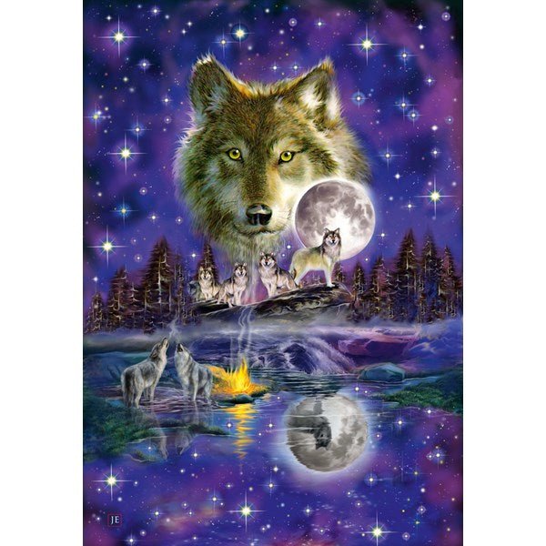 Schmidt Spiele 58233 &quot;Wolf in The Moonlight&quot; 1000 pcs - 4001504582333 - CrystalLotus.eu