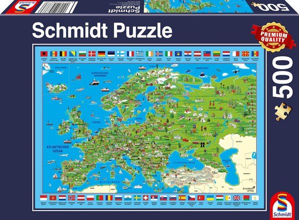 Schmidt Spiele 58373 "Discover Europe" 500 pcs - 4001504583736 - CrystalLotus.eu
