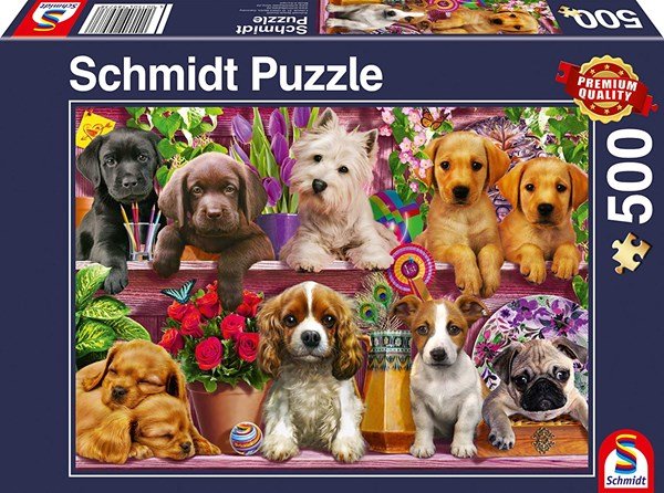 Schmidt Spiele 58973 &quot;Dogs on a Shelf&quot; 500 pcs - 4001504589738 - CrystalLotus.eu