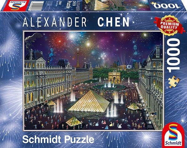 Schmidt Spiele 59648 Alexander Chen: &quot;Fireworks at the Louvre&quot; 1000 pcs - 4001504596484 - CrystalLotus.eu