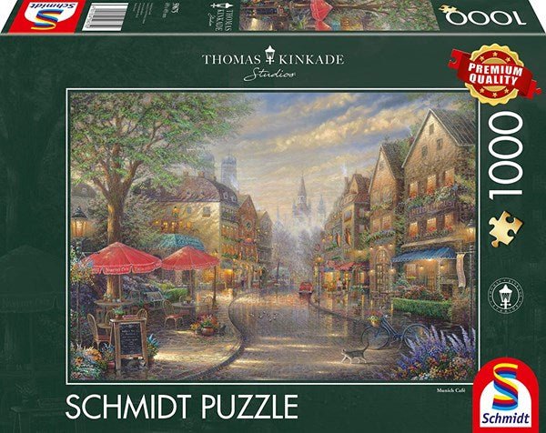 Schmidt Spiele 59675 Thomas Kinkade: "Cafe in Munich" 1000 pcs - 4001504596750 - CrystalLotus.eu