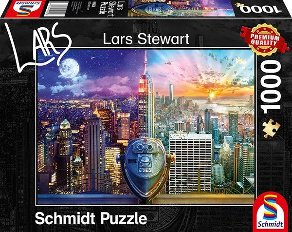 Schmidt Spiele 59905 Lars Stewart: &quot;New York, Night and Day&quot; 1000 pcs - 4001504599058 - CrystalLotus.eu