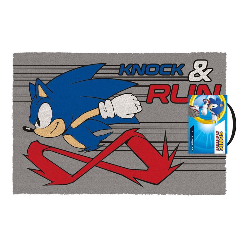 Sonic The Hedgehog Doormat Knock And Run 40 x 60 cm - 5050293865294 - CrystalLotus.eu