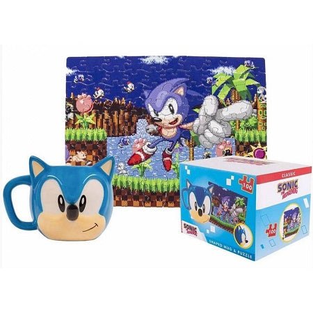 Sonic the Hedgehog Mug &amp; Jigsaw Puzzle Set Sonic - 5060949241723 - CrystalLotus.eu