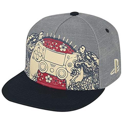 Sony PlayStation Biker Snap Back Baseball Cap Japanese Controller (One Color) - 8718526119404 - CrystalLotus.eu