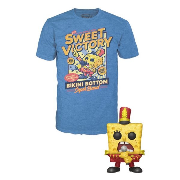 Spongebob Squarepants POP! &amp; Tee Box Spongebob Band Size M - 889698633796 - CrystalLotus.eu