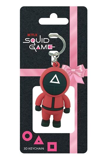 Squid Game 3D Rubber Keychain Triangle Guard 6 cm - 5050293393582 - CrystalLotus.eu