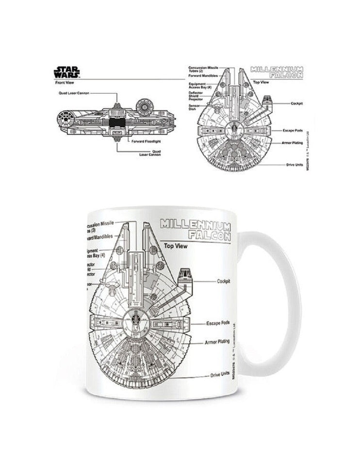 Star Wars (Millennium Falcon Sketch) - 5050574234788 - CrystalLotus.eu