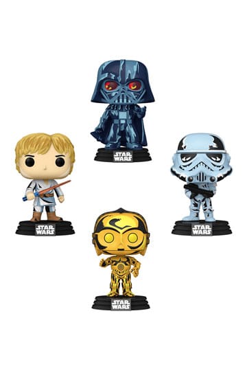 Star Wars POP! Movies Vinyl Figure 4 - Pack Retro Series 9 cm - 889698631983 - CrystalLotus.eu