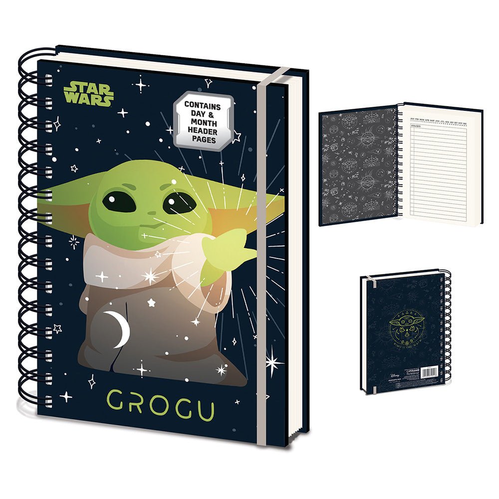 Star Wars: The Mandalorian (Grogu) A5 Wiro Undated Diary Notebook - 5051265740113 - CrystalLotus.eu