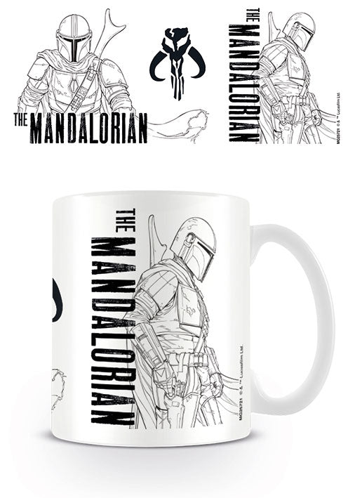 Star Wars The Mandalorian Mug Line Art - 5050574257213 - CrystalLotus.eu