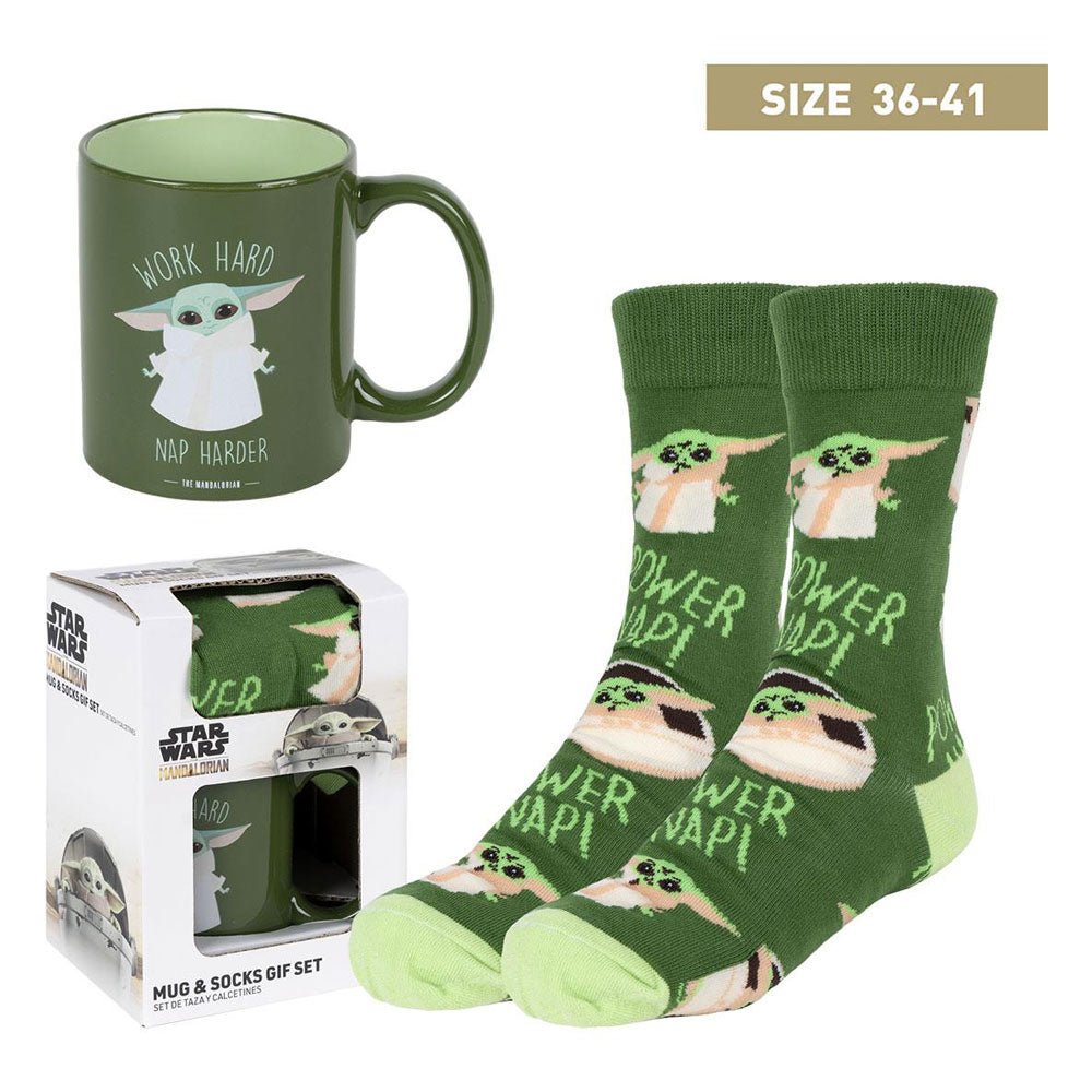 Star Wars: The Mandalorian Mug &amp; Socks Set Grogu 36 - 41 - 8445484249415 - CrystalLotus.eu