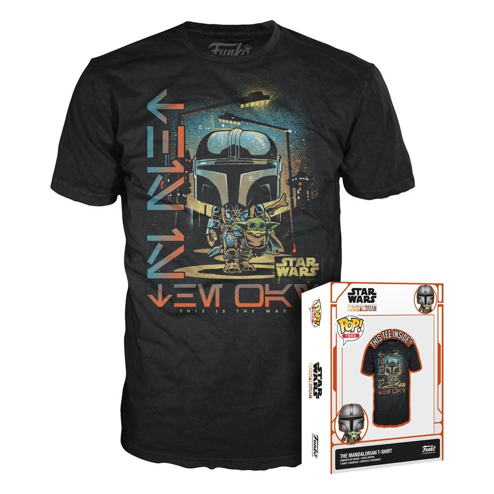 Star Wars The Mandalorian POP! Tees T - Shirt The Mandalorian Size L - 889698634175 - CrystalLotus.eu