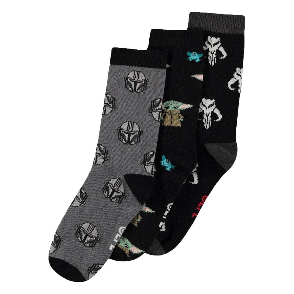 Star Wars: The Mandalorian Socks 3 - Pack Three Icons 39 - 42 (One Color) - 8718526139761 - CrystalLotus.eu