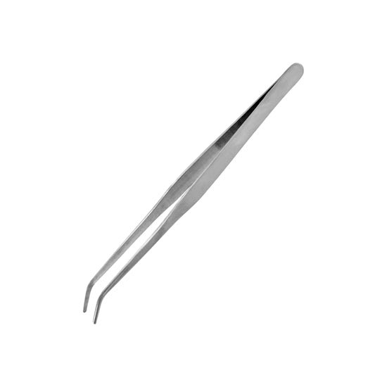 Strong Curved Stainless Steel Tweezers (175mm) - 8429551930536 - CrystalLotus.eu